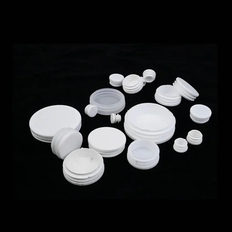 Dia 13mm-114mm White Round Plastic Blanking End Cap Tube Pipe Insert Plug Dust Cover image 5