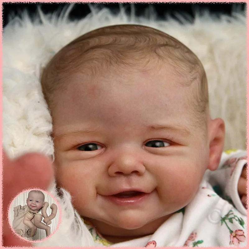 19Inch Reborn Vivienne Doll Kits Multiple Layers Painting Doll Parts Lifelike Soft Touch With Hand Painted Hair Collectible Doll
