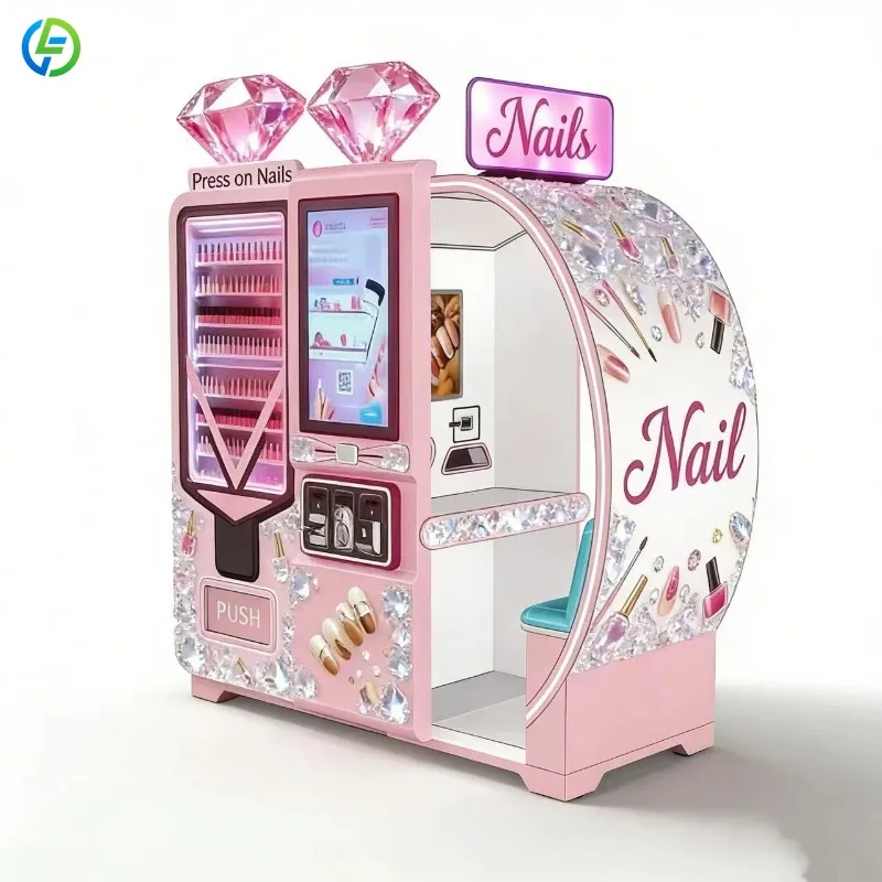 Customized CE Large Capacity Nail Vending Machine | Multi Payment Credit Card Coin for Commercial Fashion Malls