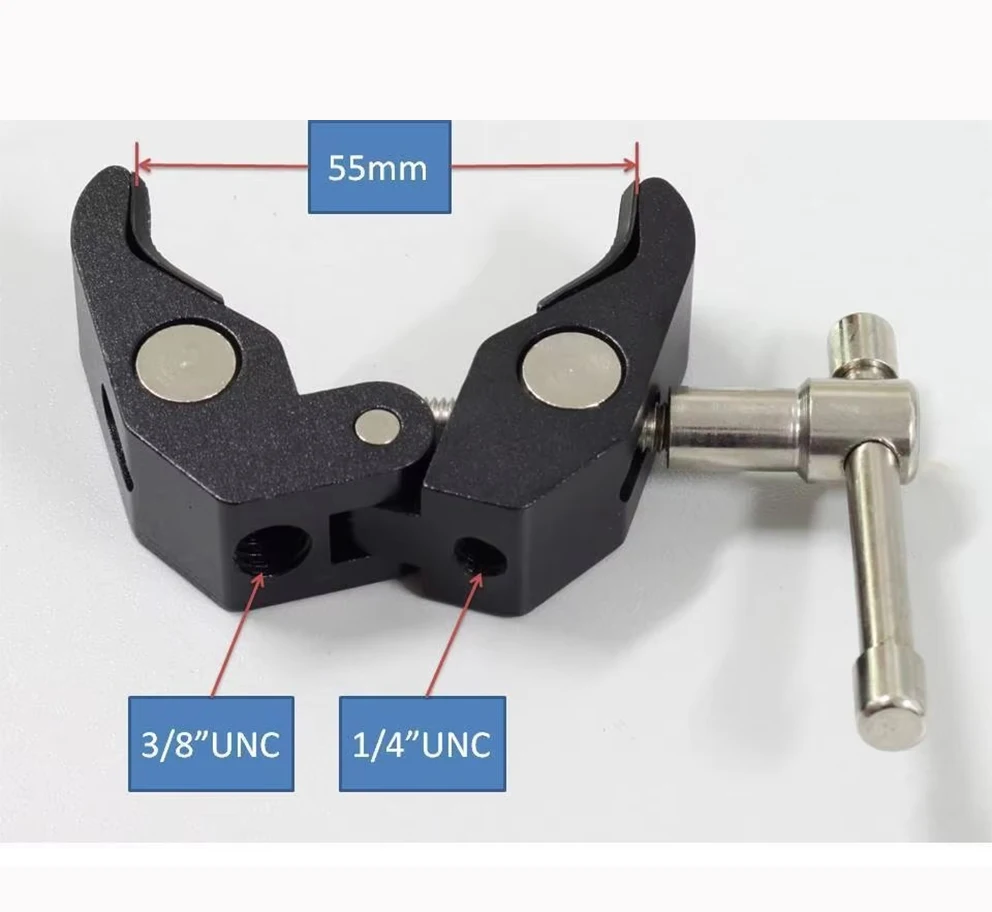 Unité de serrage + support universel adaptateur support pour trépied téléphone smartphone, pince supérieure au système de support de téléphone