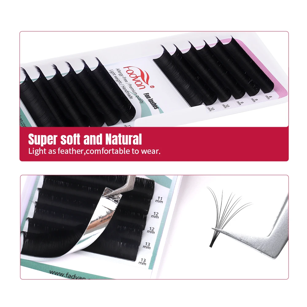 ขนตาปลอม FADVAN Easy Fanning แบบพัดง่าย นุ่มพิเศษ ขนตาฟู ขนตาเพิ่มวอลลุ่ม ขนตาพัดอัตโนมัติ