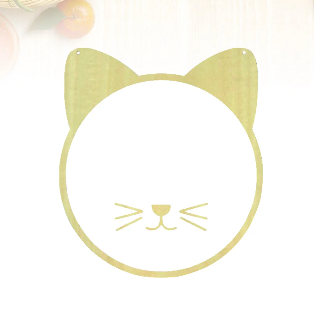 

Kitten Shaped Wooden Frame Acrylic Wall Mirror Hanging Lightweight Safe Cartoon Cat Mirror Decorative Home Bedroom Bathroom