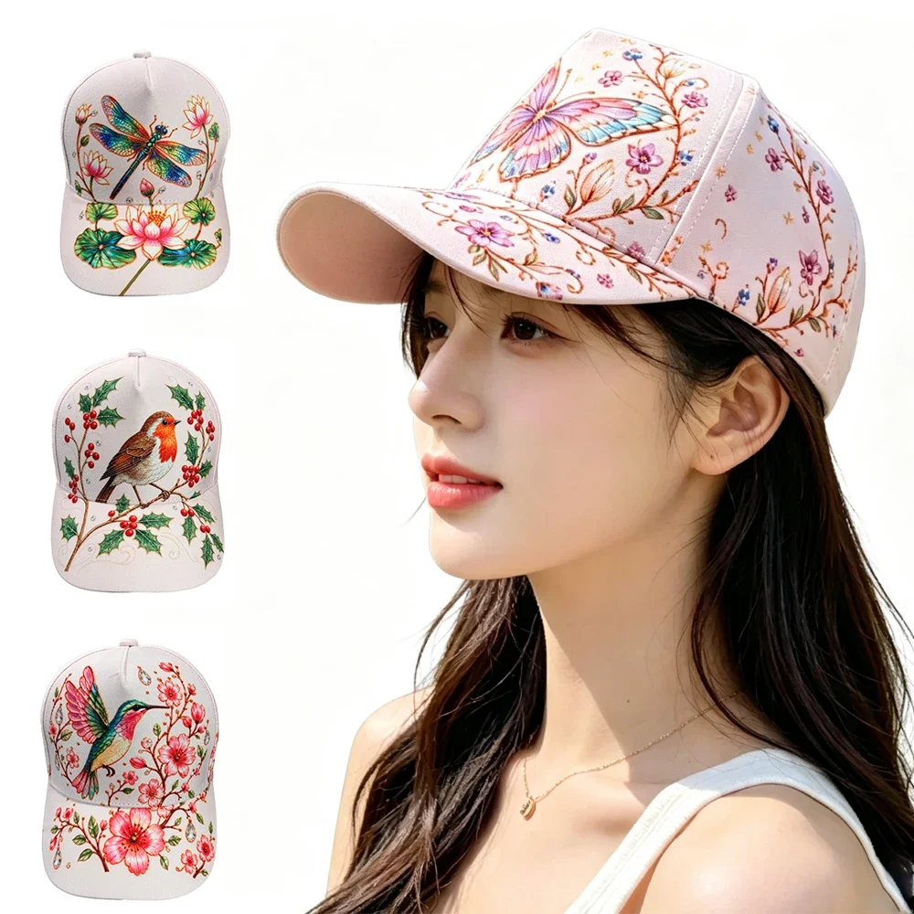Garden Morning Botanical Cottagecore Hat for Women - Adjustable Breathable Gardening Accessory, Perfect Gift for Garden Lovers