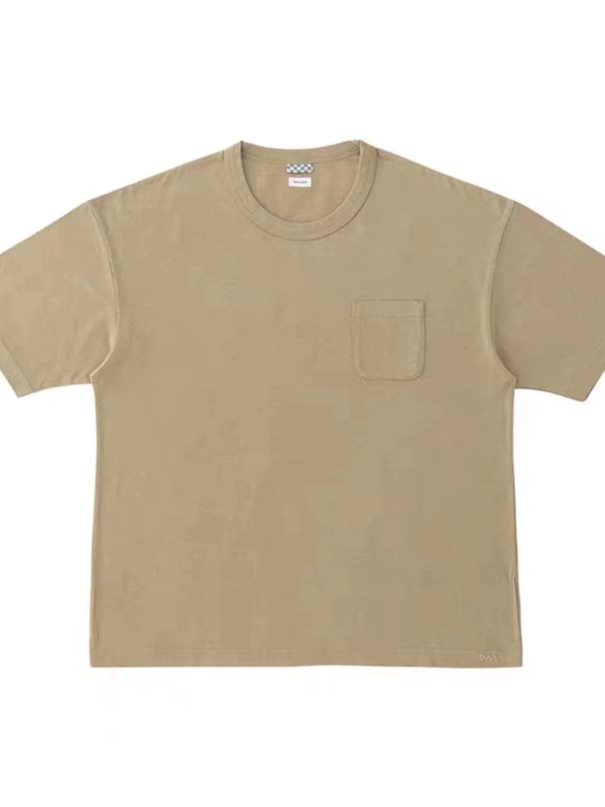 Visvim Fil 22ss Sublig Jumbo Short Sleeve T-Shirt round Neck Pocket Earth Tone Base Layer Cotton Youth Fashion Summer Wear