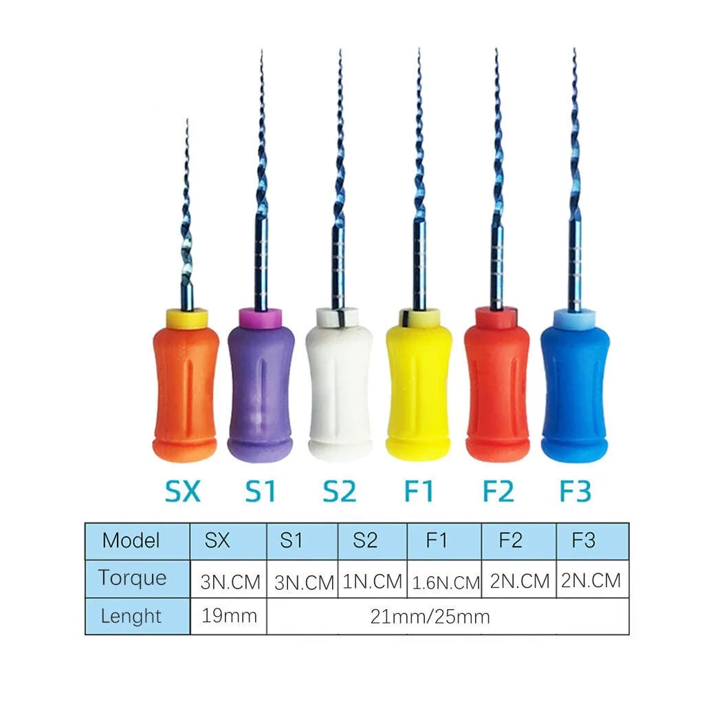 Endodontics NiTi Hand Use Super Rotary File Heat Activated SX-F3 21/25mm Dentistry Root Canal File Tool