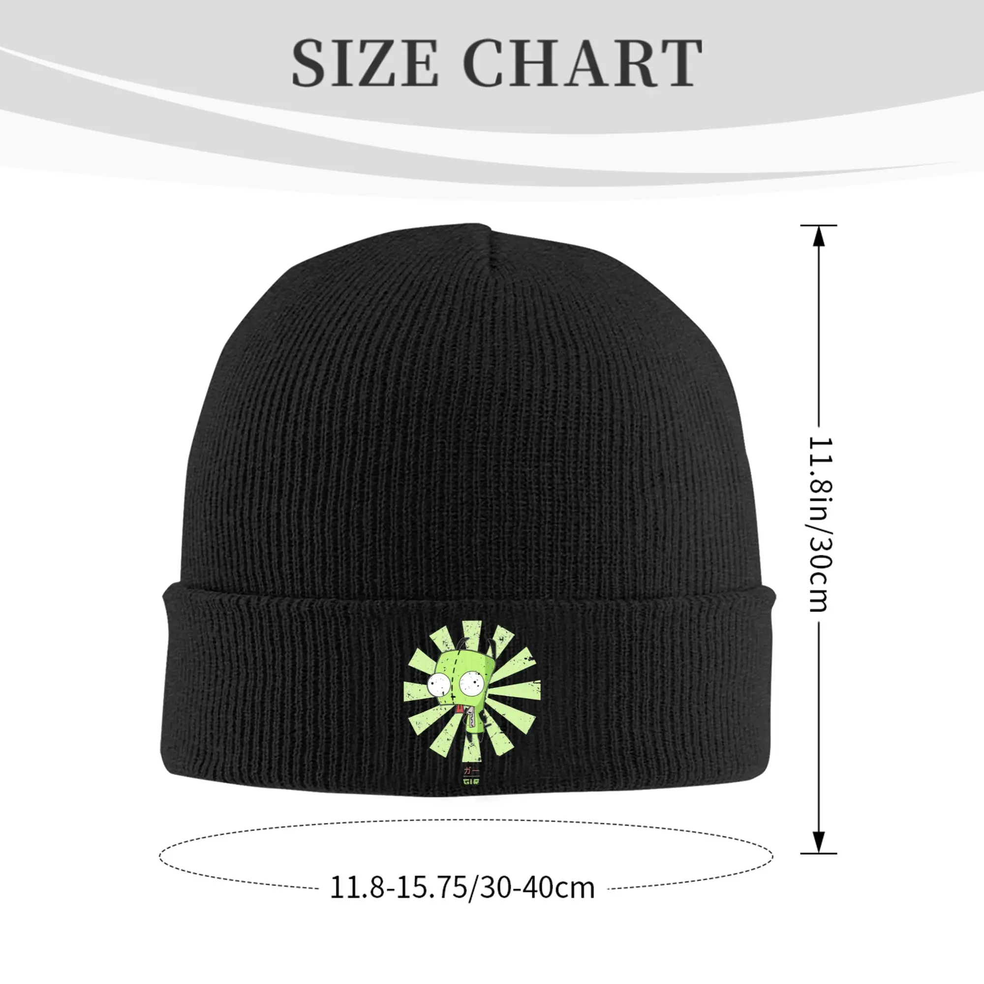 Invader Zim Knitted Caps Women's Men's Beanie Autumn Winter Hats Acrylic Gir Retro Warm Caps