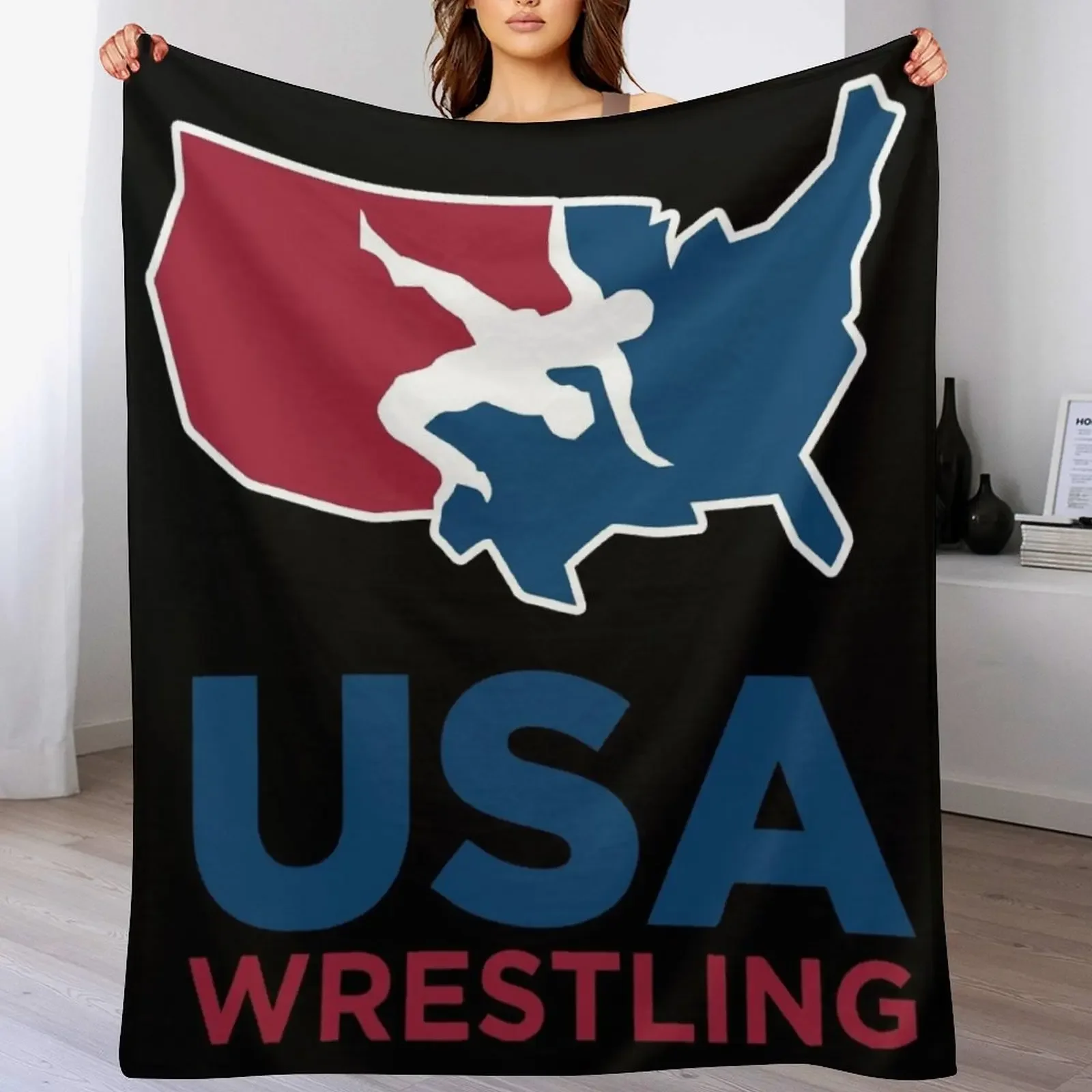 Brilliant No 1 USA Wrestling Design Throw Blanket cosplay anime For Decorative Sofa Blankets