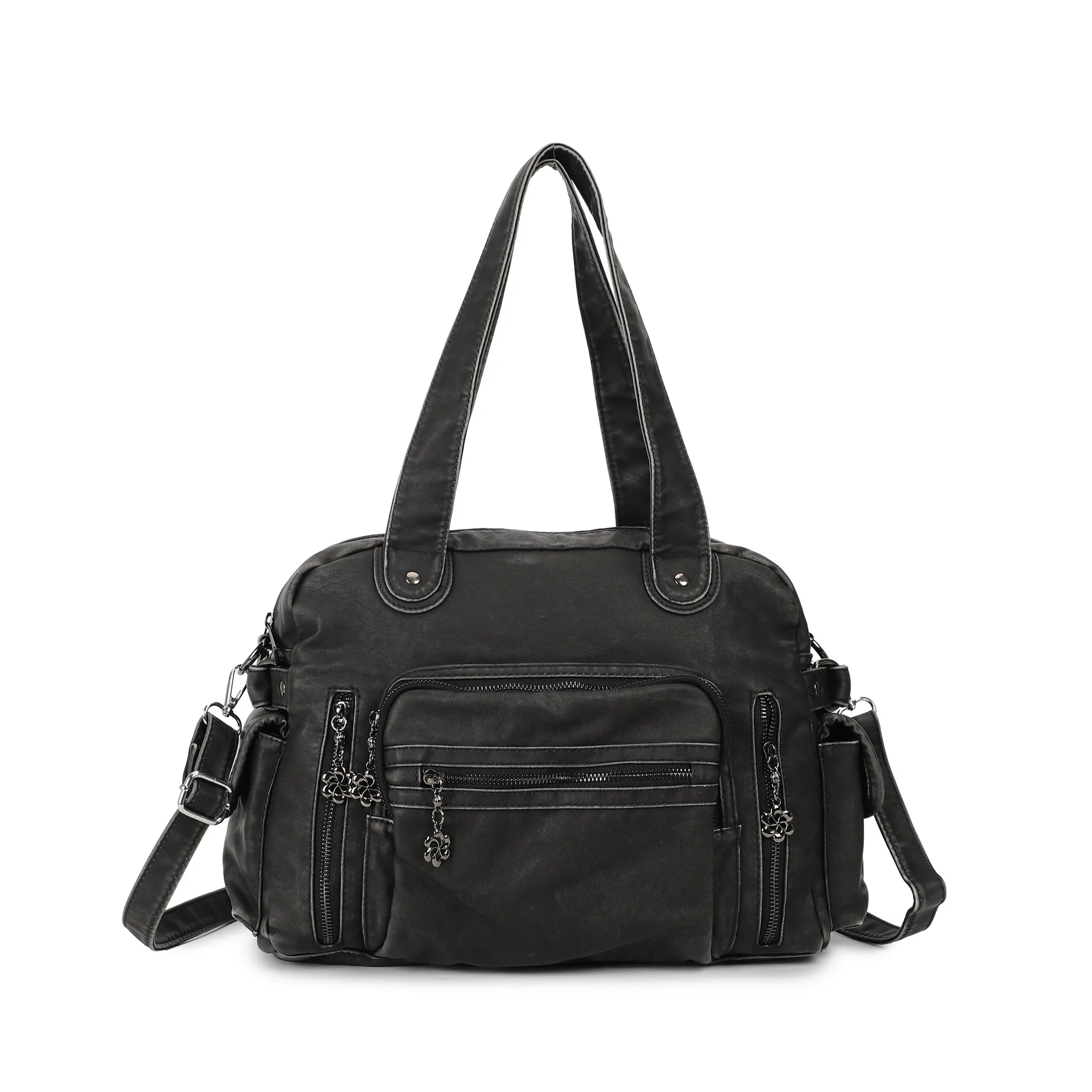Women Handbags Satchel Top-handle Handbag Fashion PU Shoulder Bag Dumpling Pack Multi-pockets Shoulder Bags Tote Bag