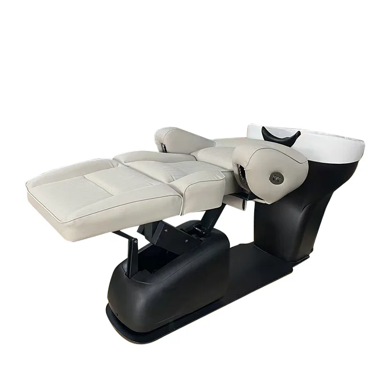 Shampoo Bed, Japanese Style Semi-Reclining Ceramic Basin, Hair Wash Bed for Salon, Barber Shop and Hair Care Center