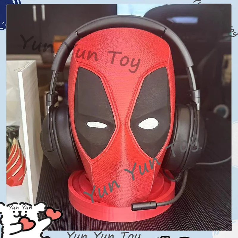 New Movie Peripherals Deadpool Spider-Man Red Black Headphone Stand Computer Desktop Ornament Hand-Made Boy'S Birthday Gift