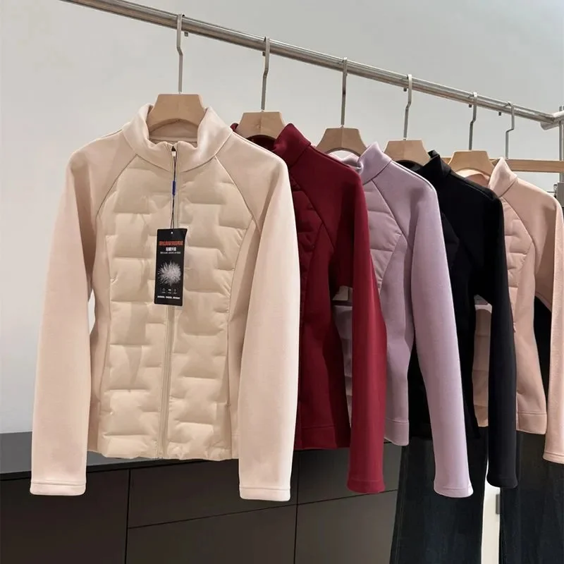 

Модная женская куртка, осень-зима, новинка 2026, свободная тонкая и тонкая куртка, женское повседневное универсальное теплое пальто, женское