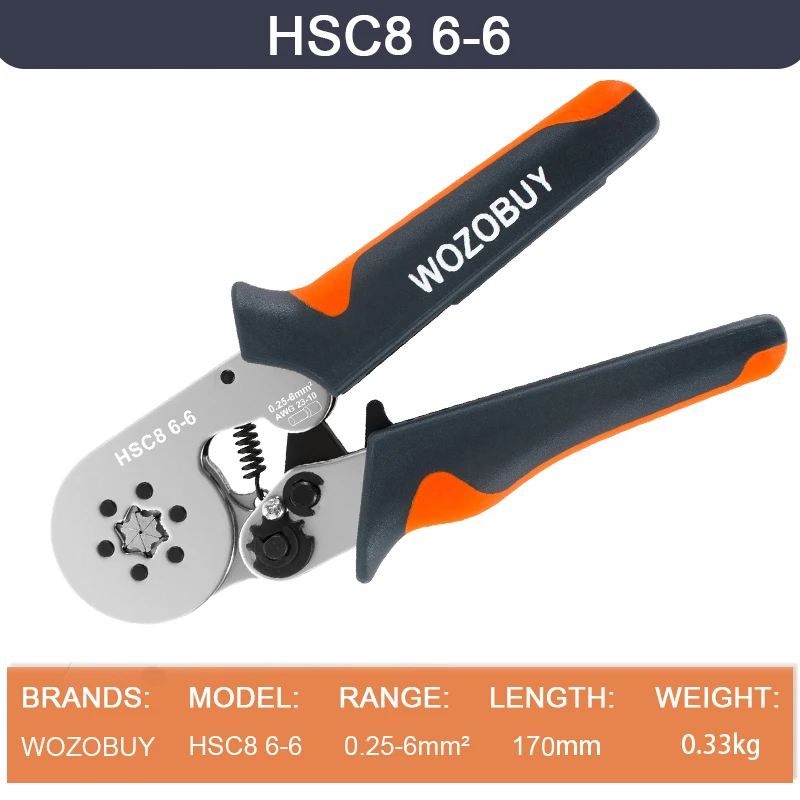 Beentje Krimptang HSC8 6-4/6-6 Elektrische Crimper Tang Voor Draad End Crimp Buis Terminals elektrische Circuit Reparatie