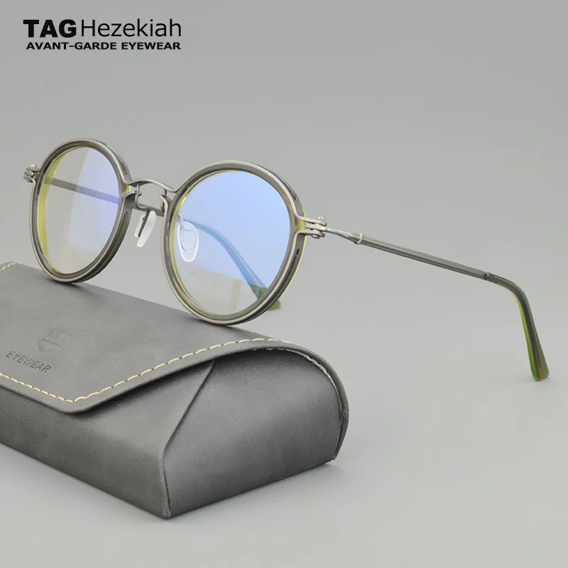 

Round Retro Titanium Eyeglasses Women High Quality Frame Ultralight Original Design Classical Unisex Reading Glasses Frames Men