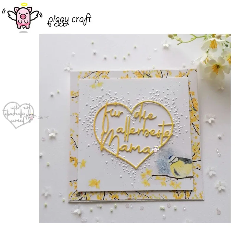 

Piggy Craft metal cutting dies cut die mold Letter love frame Scrapbook paper craft knife mould blade punch stencils dies