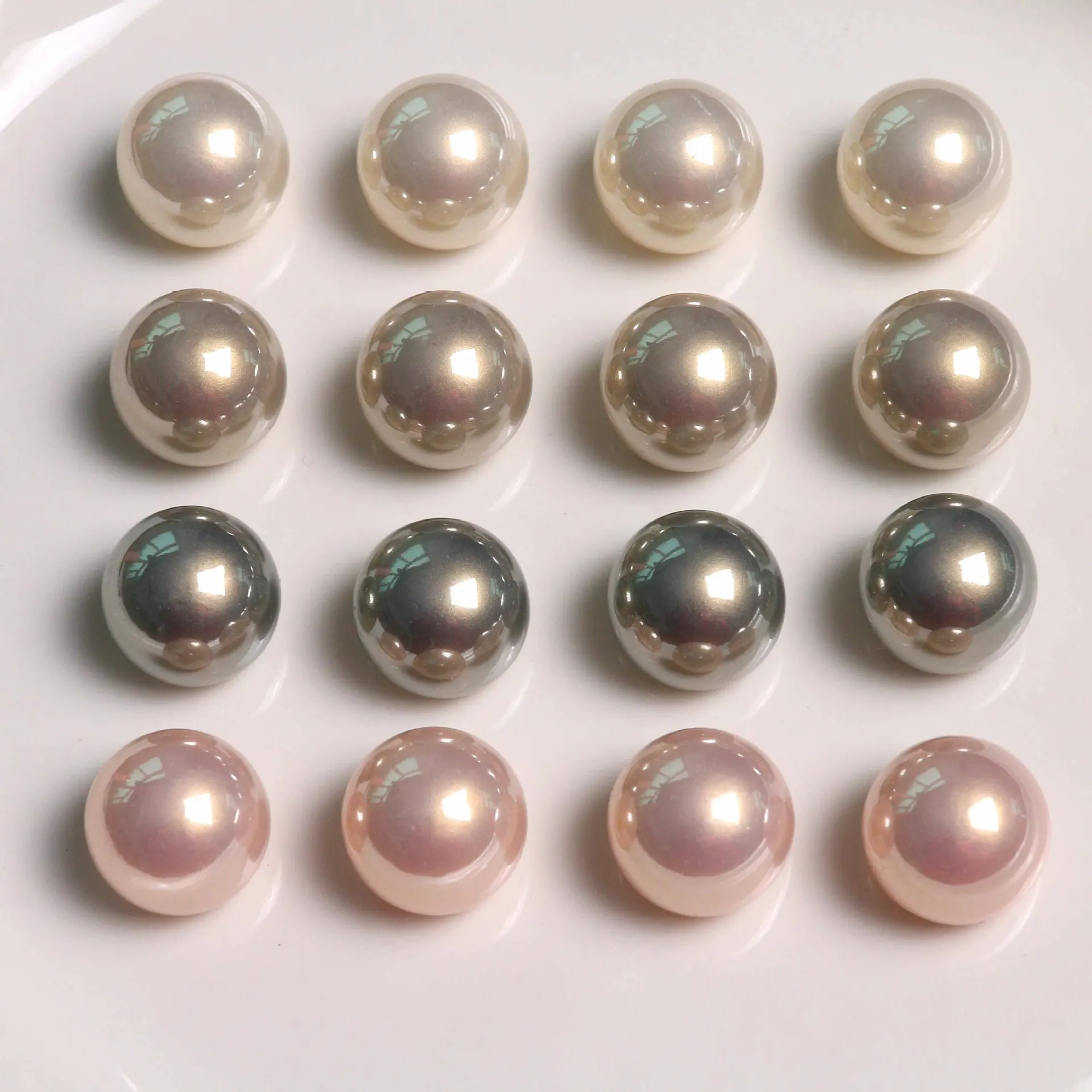 

Japanese Ins Pearlescent Pearl Half Dome Patches, DIY Earring Shoe Charms Accessories