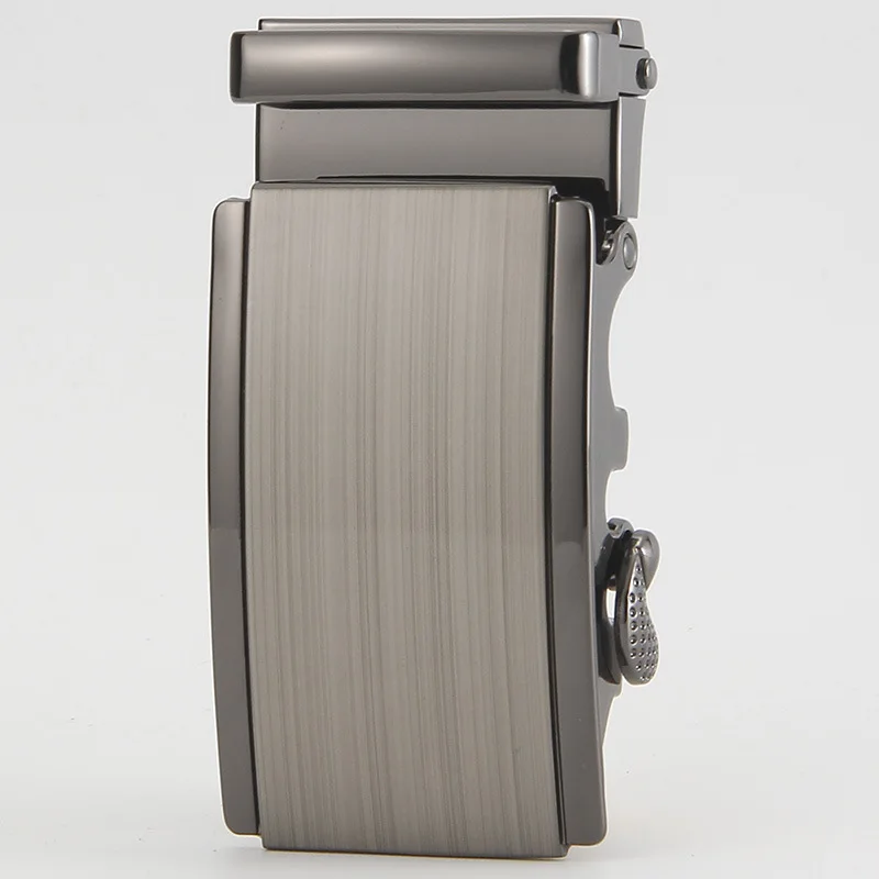 3.5 سنتيمتر سبيكة التلقائي مشبك الرجال حزام الملحقات بندقية رمادي عادية بسيطة الأعمال عادية حزام مشبك #5