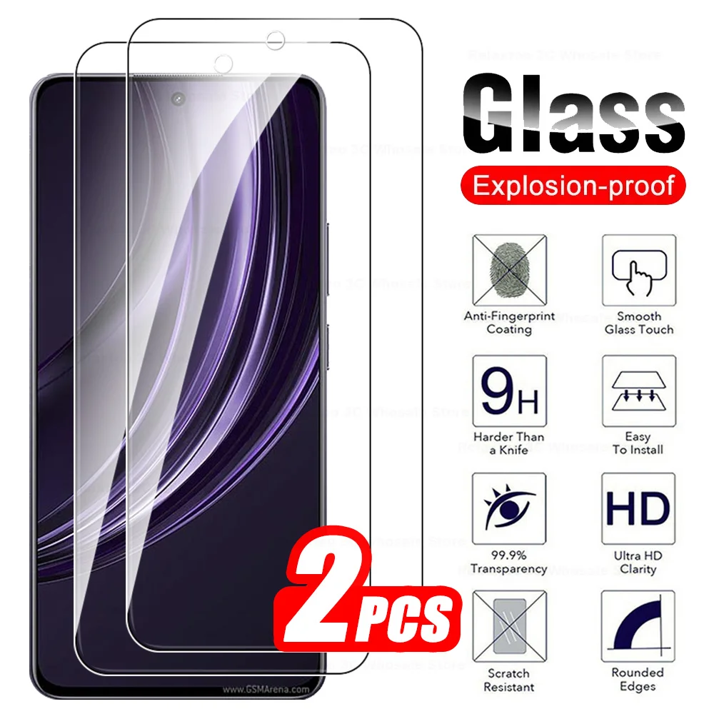 For Realme 13 Plus Protective Glass 2Pcs Clear Tempered Glass For Realme 13 13+ 13Plus Realme13 5G Screen Protector Film Cover