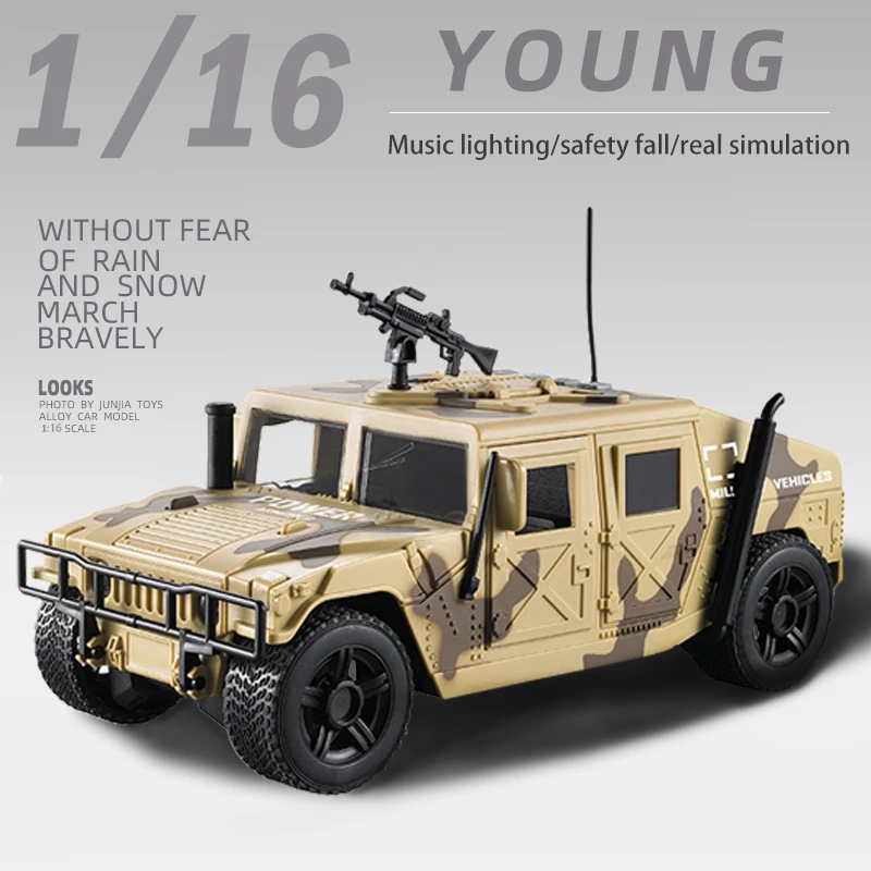 Large 1:16 Hummer field vehicle military model car armored vehicle
