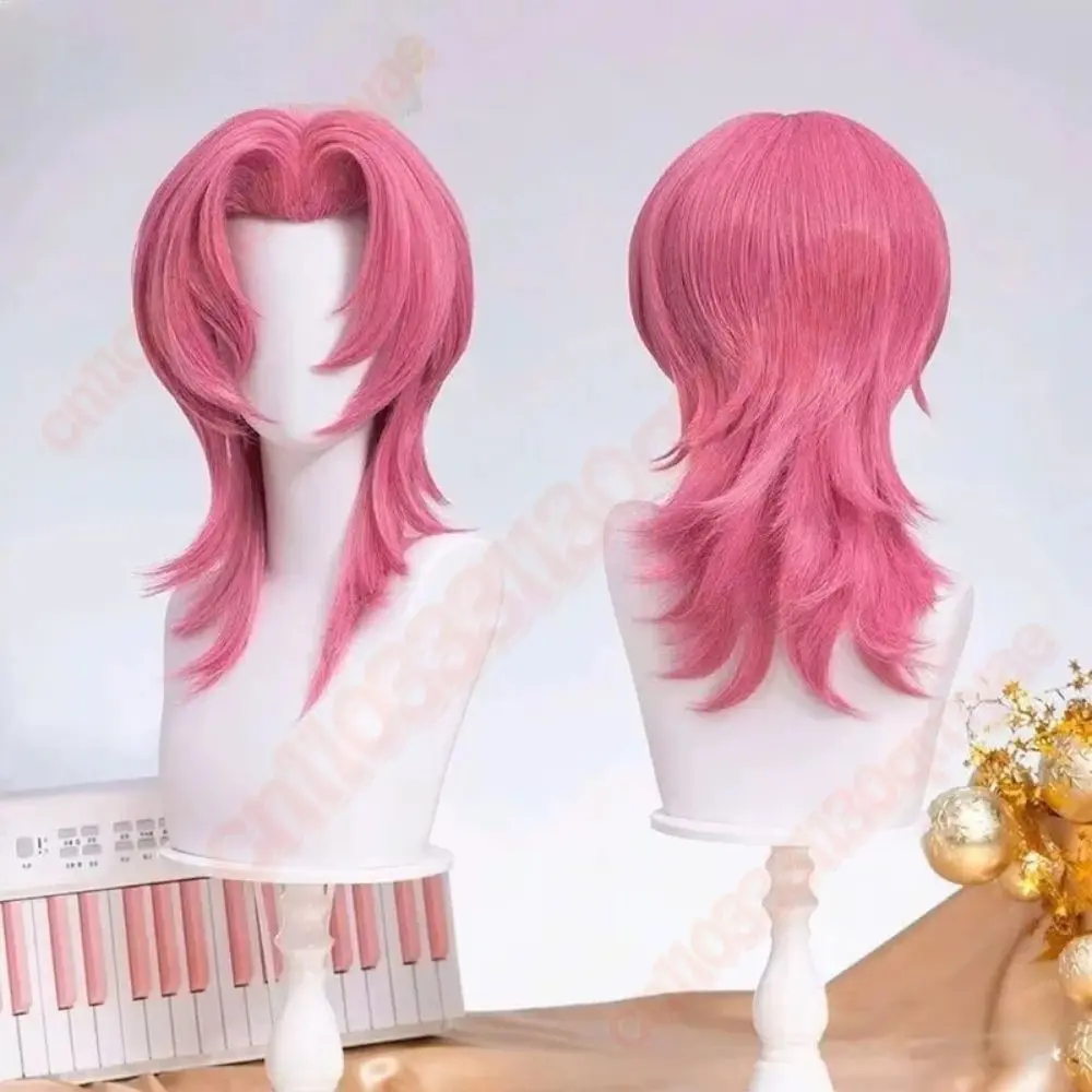 جديد Kpop شيطان الصيادين ساجا بنين جينو طفل آبي سر الرومانسية شعر مستعار تأثيري للرجال الشعر مع غطاء شعر مستعار مجاني هالوين اكسسوارات