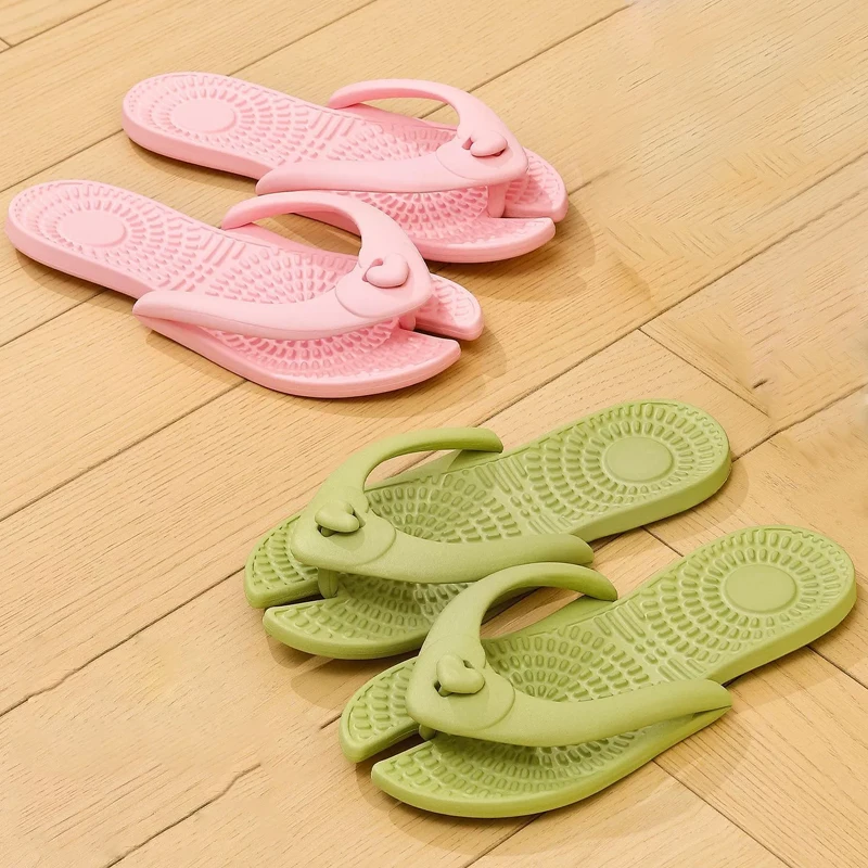 New Women Folding Beach Slippers Summer Flat Lightweight EVA Home Bathroom Slippers Comfort Couples Indoor Slides Shower Shoes