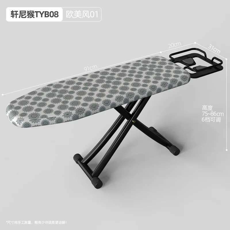 

Household ironing clothes board iron pad electric iron garment steamer board rack black frame folding
