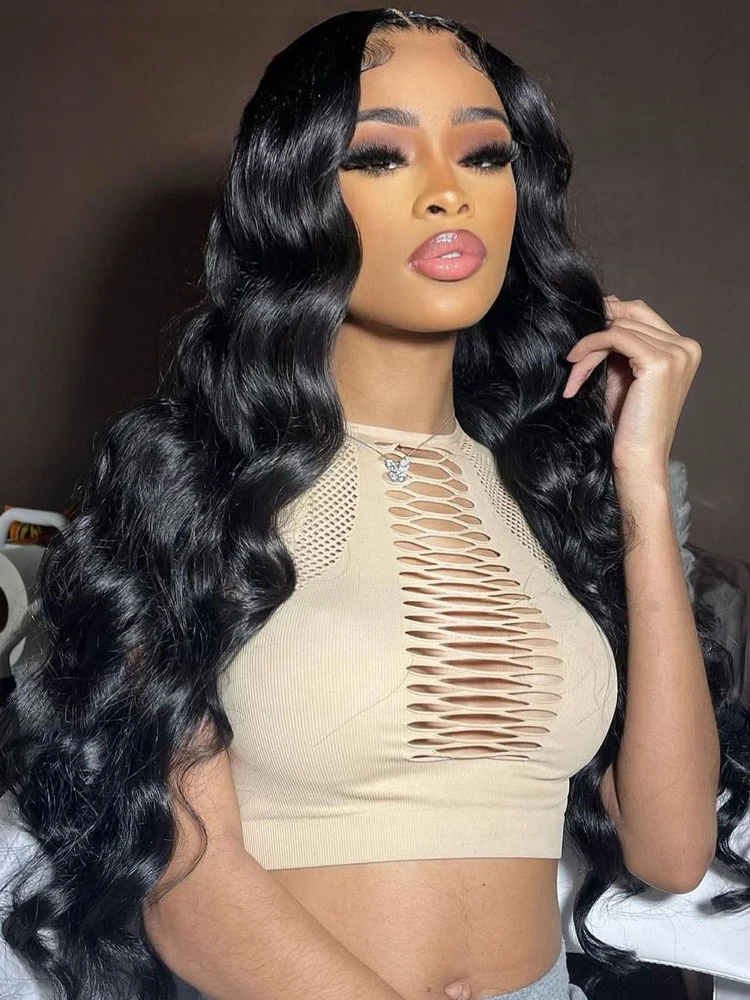 

40 46 Inch Body Wave 13x6 HD Lace Front Wig Brazilian Human Hair 250% Density Wear Go Glueless Lace Pre Plucked For Black Women