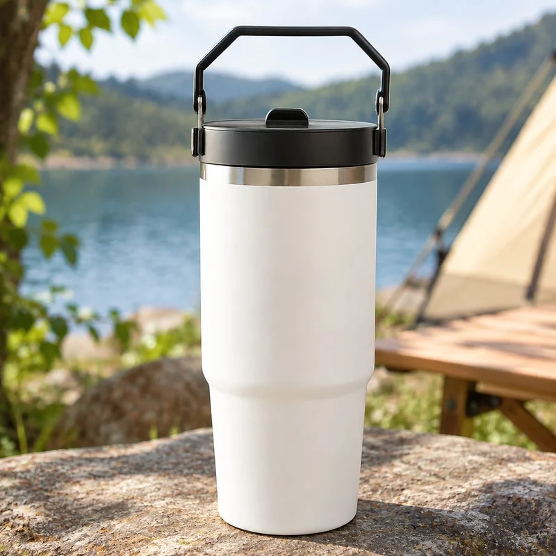 30oz Vacuum-Insulated Stainless Steel Travel Mug with BPA-Free Tritan Cover for Temperature Retention