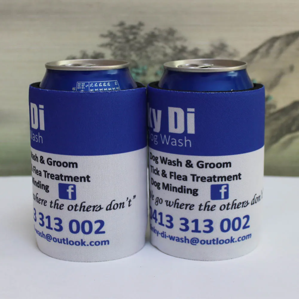 300pcs Custom Beer Can Cooler Sleeves Bulk Personalized Insulated Beverage Bottle Holder with Text for Wedding Birthday Party