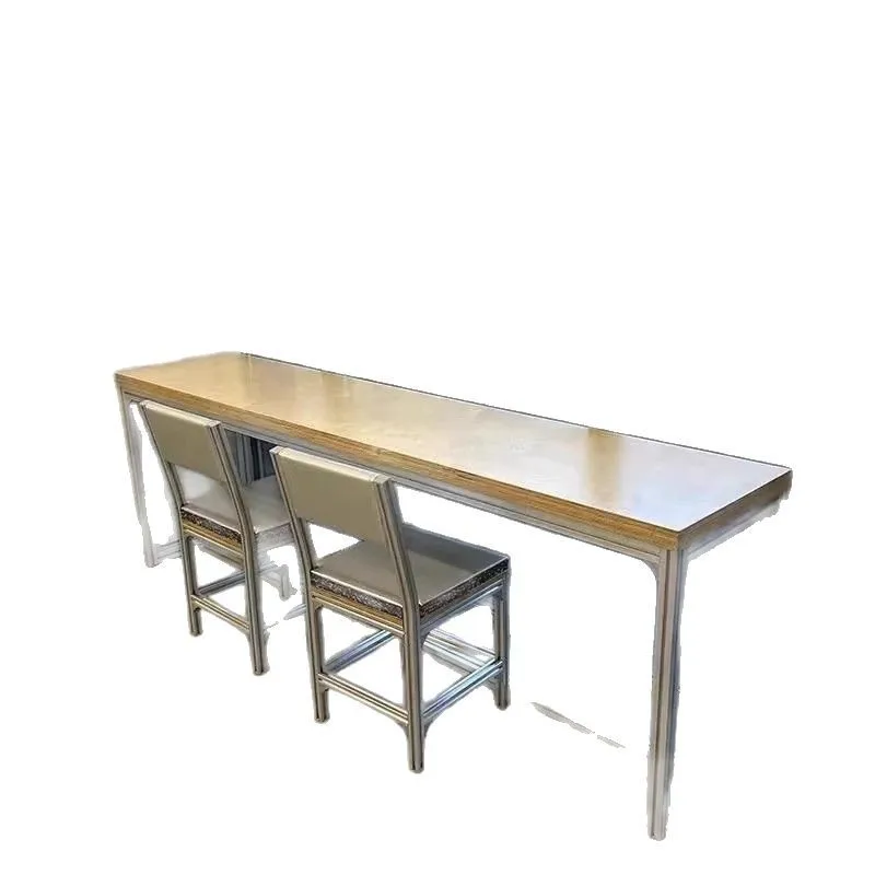 

Aluminum profiles, birch, strips, partitions, window seats, tables, chairs