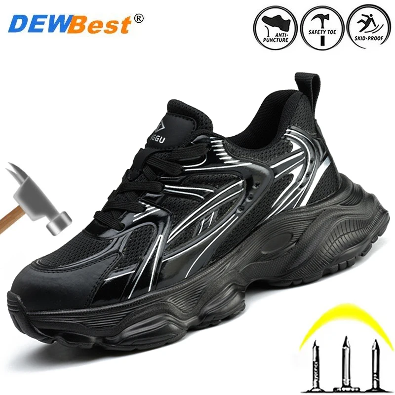 New women's lightweight breathable anti-smash shoes anti-smash anti-puncture safety shoes 6KV insulated work shoes