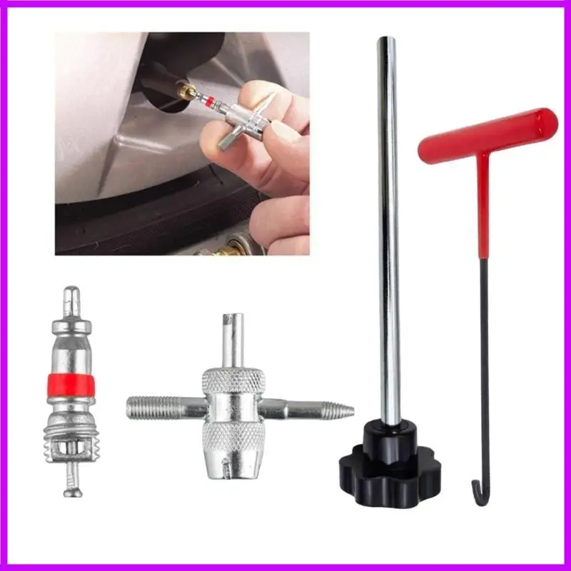R9CC Tire Valves Tool Set Valves Stem Installation Tool Easy Handling & Efficient Repair for Automotive Maintenance Lovers