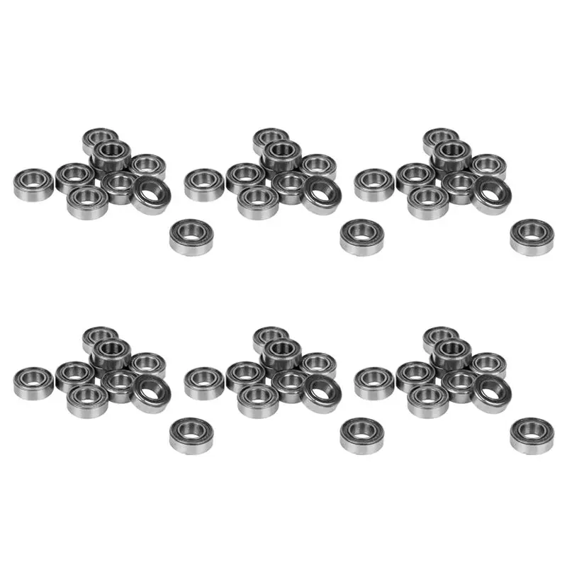 ABUL-60Pcs Miniature Rubber Sealed Metal Shielded Metric Radial Ball Bearing, MR126 ZZ 6 X 12 X 4MM