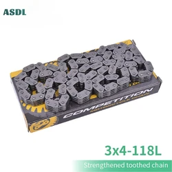 3x4 118Links Cam Timing Chain For Honda VT750 XR600R XR600 XR650L XR650 XLV600 XL600 XL600V Transalp XL XLV XR 600 650 3+4