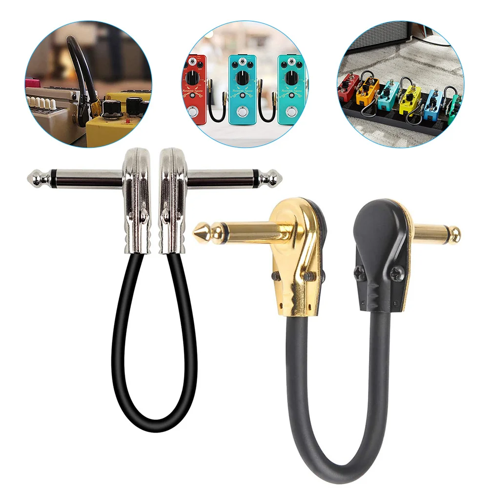 

2 Pcs Guitar Effect Cable Durable Audio Connect Wire For Electric Guitar Bass Effector Patch Cables Musical Instruments