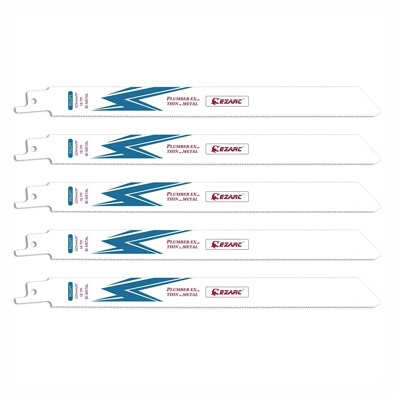 Ezarc-lâmina de serra alternativa para corte fino de metal, bimetal, sabre cobalto, 225mm (9 \