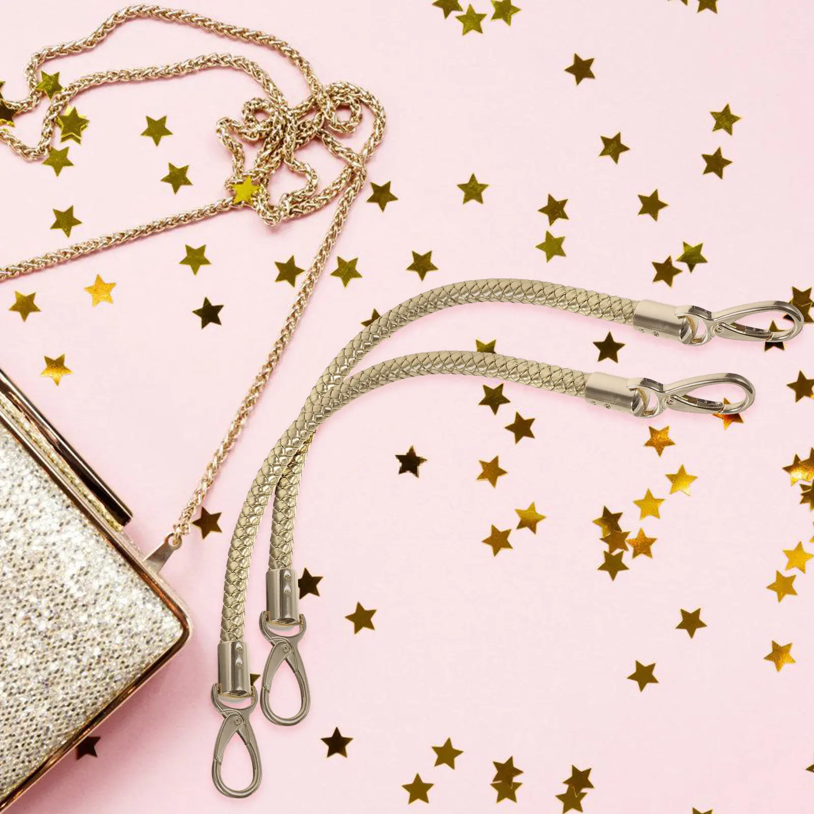 

2 шт. модных аксессуаров для ручек сумок: прочные сменные ремни для сумок, пляжных мини-сумок, удобные ручки