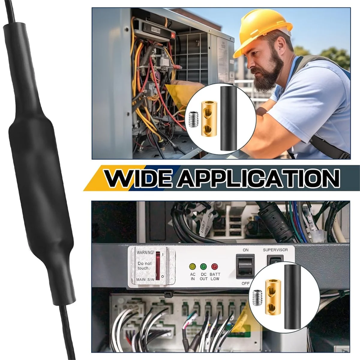 New 15 Sets Underground Wire Splice Kit Wire Connectors Suit for Wire Under 12 Awg 60 Amp Splicing Wiring Connection Nut Kit