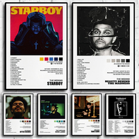Music Album Star The Weeknd Hip Hop Print Posters For Living Room Canvas Painting Art Home Decoration Wall Decor Picture Gift