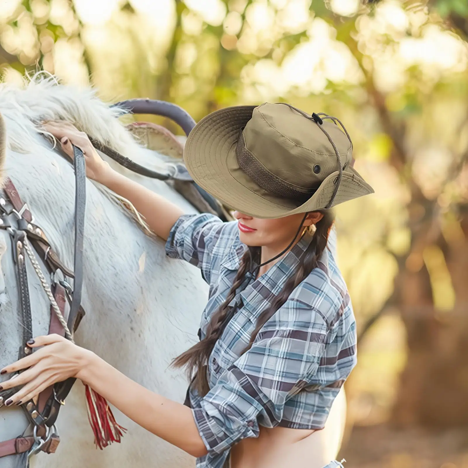 Sombreros de sol para mujer, sombrero para el sol al aire libre, sombreros con ala ancha, diseño ajustable, protección para pesca, viajes, jardinería, senderismo