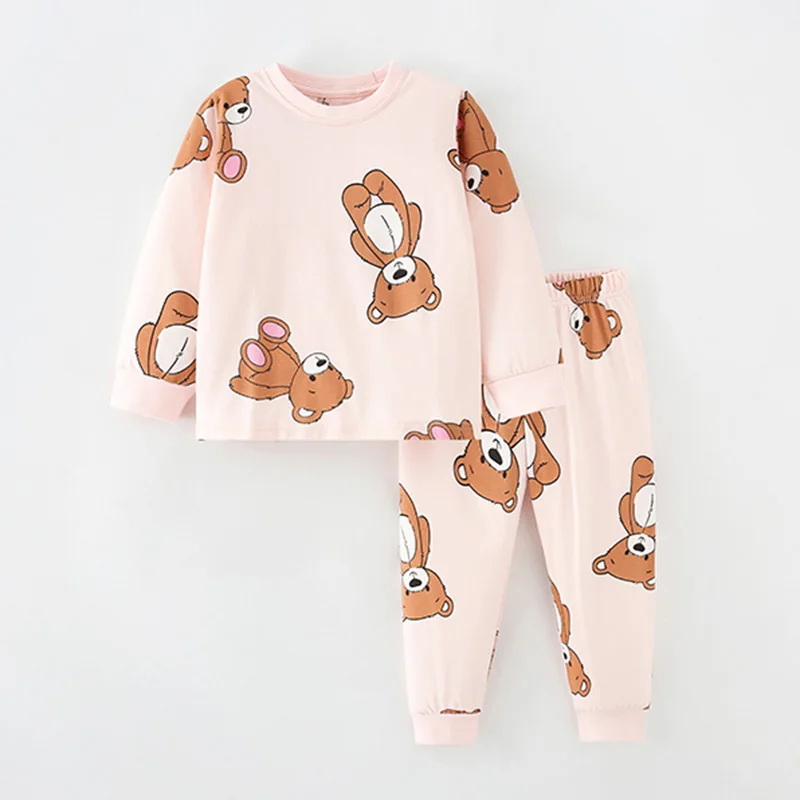 

Quality Combed Cotton Sleepwear PJ's Baby Girl Clothes Boys Kids Cartoon Pajama Sets Homewear Casual Children Clothing Nightgown