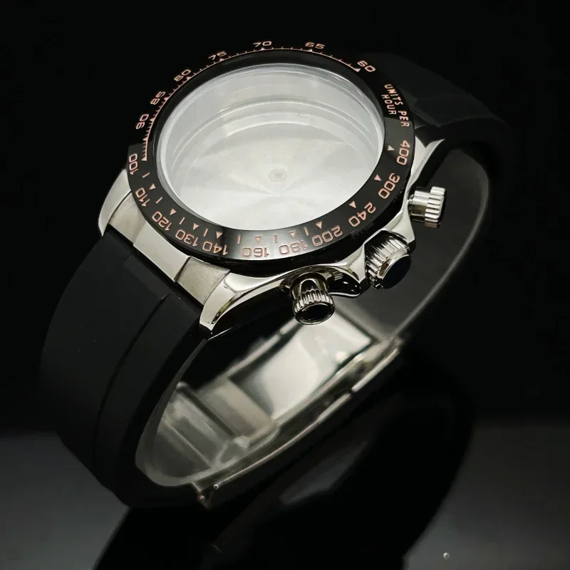 Multifunction Gold Rose Gold Watch Case Sapphire Crystal Bracelet Endlink for Daytona VK63/64 Movement Ceramic Parts 29.5mm Dial