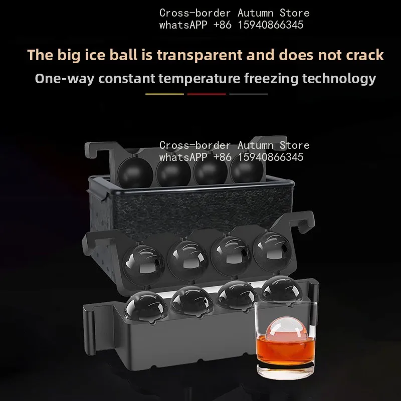 Clear Ice Ball Mold High Transparent Ice Maker Tray Bar Large Sphere Ice Cube Mould For Whiskey Cocktail Drinks