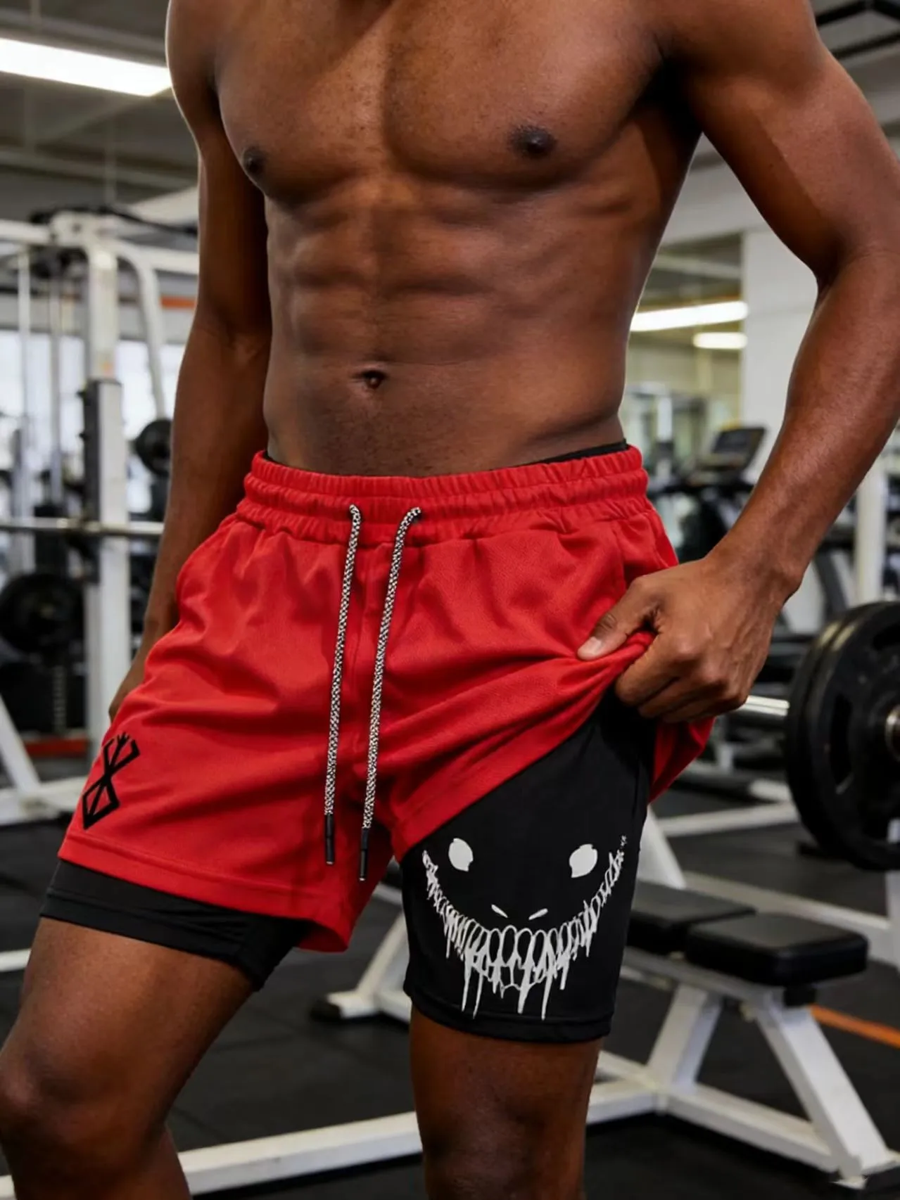 

Berserk Men's 2-in-1 Sports Shorts Quick drying Shorts Gym and Fitness Training Double Layer