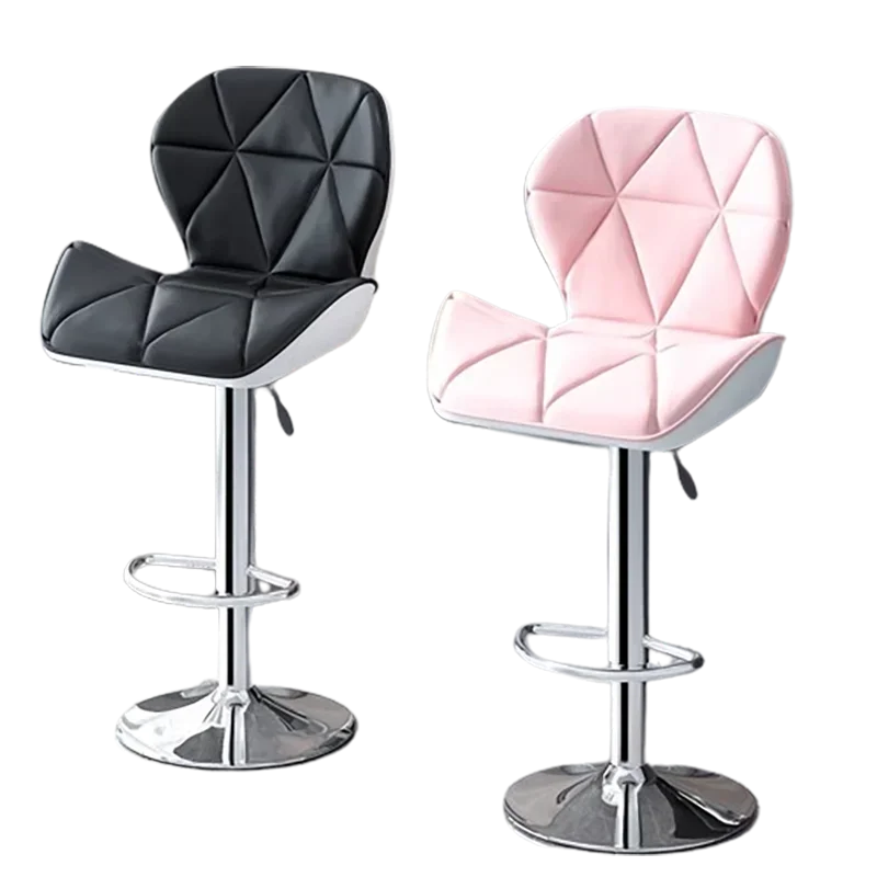 Vintage Premium Bar Chairs Nordic Premium Comfortable Pink Bar Stool Ottomans Trendy Cadeiras De Jantar Modern Furniture