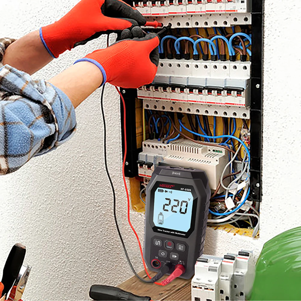 Imagem -04 - Multímetro Tester Network Line Cabo Finder Teste Poe Ncv ac dc Lcd Wire Tracke Nf8509 Noyafa-two-in1