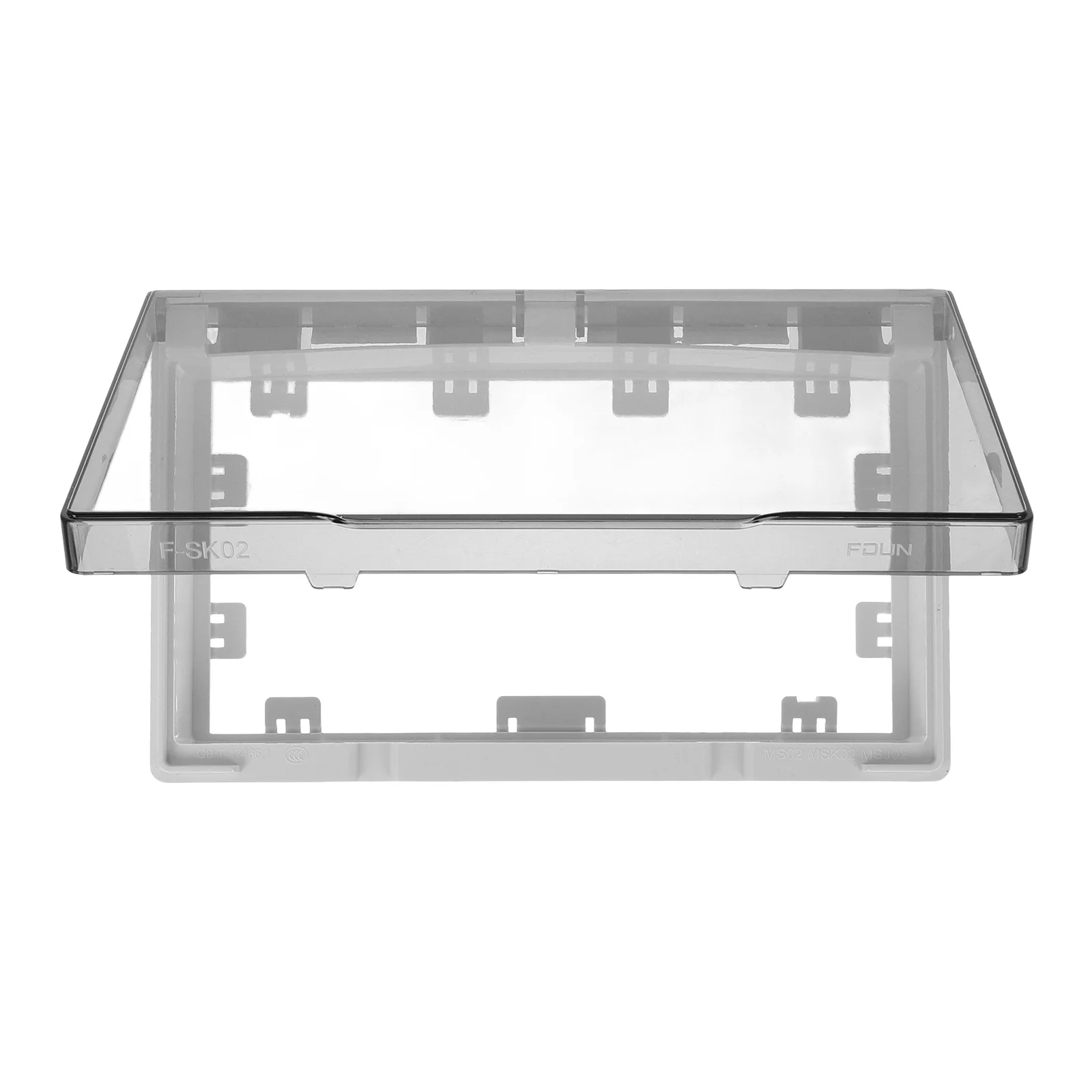 

Waterproof Socket Outlet Cover 2-Slot Adhesive Splash-Proof Box Practical Bathroom Use Waterproof Socket Outlet Cover