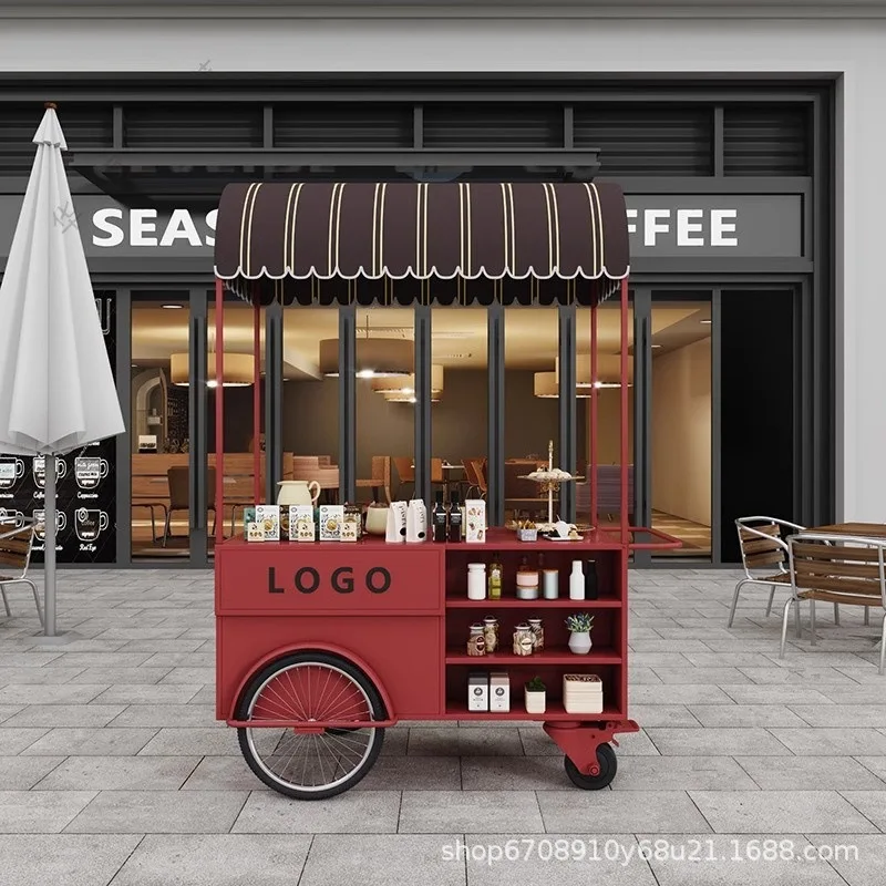 LMM mobile coffee cart, multifunctional vending car, decorative car, outdoor mobile ice cream promotion cart