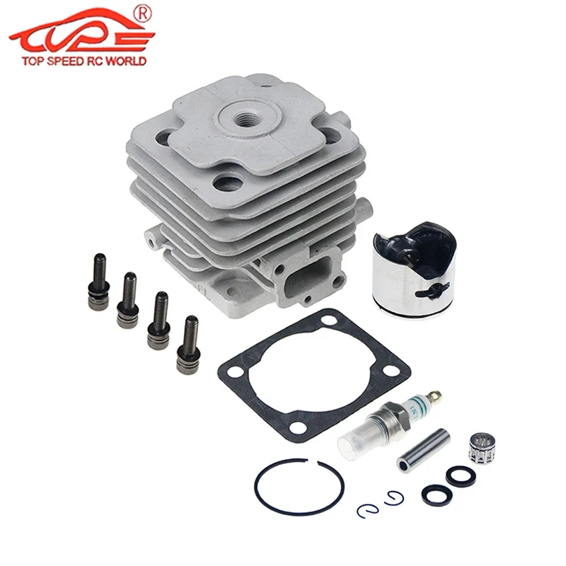 Rc Car Upgrade 30.5CC Casting Cylinder & Piston Set for 1/5 HPI ROFUN ROVAN KM BAJA Losi 5ive T FG GoPed RedCat RCMK CEN DDT FID