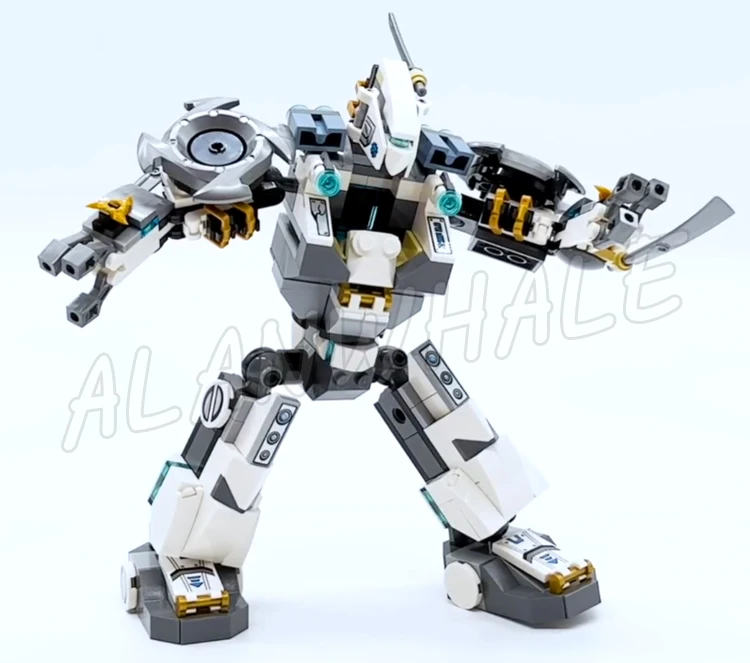 757pcs Shinobi Titan Mech Battle Zane Robots Posable Arms Legs Cave 10399 Building Blocks Toy Compatible With Model