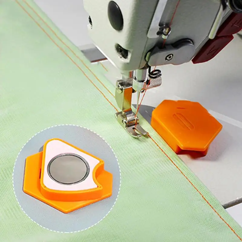 Magnetic Seam Guide With Scale Polygonal Anti-Curling Plastic Positioner Home Sewing Machines Hemmer Guide Sewing Accessories